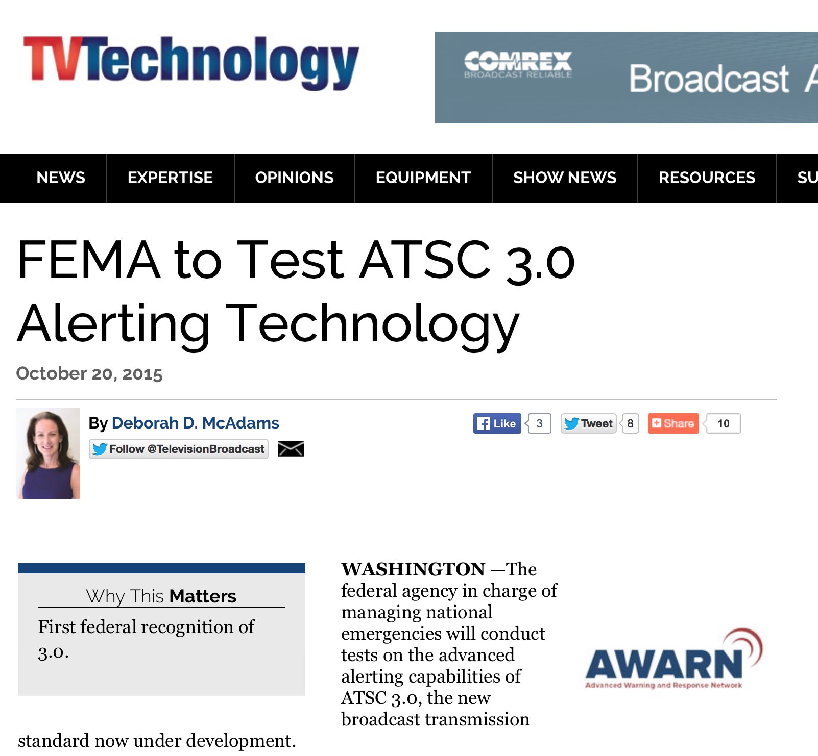 AWARN FEMA TVT
